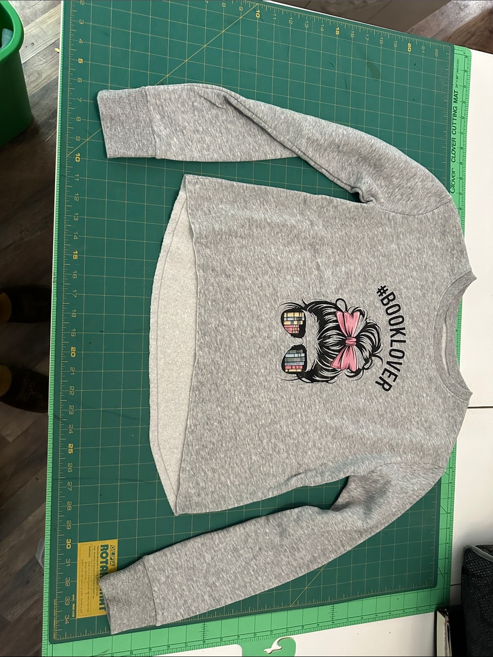 Kids Gray #BOOKLOVER Graphic Sweatshirt